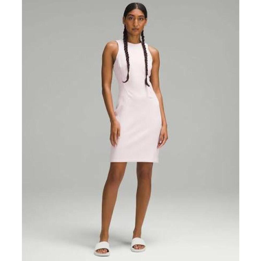 Ribbed Softstreme Slim-Fit Tank Dress in Flush Pink Lululemon